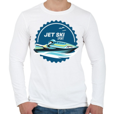 PRINTFASHION Jetski - Férfi hosszú ujjú póló - Fehér férfi póló