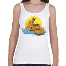 PRINTFASHION Jetski - Női atléta - Fehér női trikó