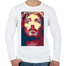 PRINTFASHION Jézus - Férfi hosszú ujjú póló - Fehér
