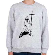 PRINTFASHION Jézus kardja - Gyerek pulóver - Sport szürke gyerek pulóver, kardigán