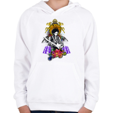 PRINTFASHION Jimi Hendrix - Gyerek kapucnis pulóver - Fehér gyerek pulóver, kardigán
