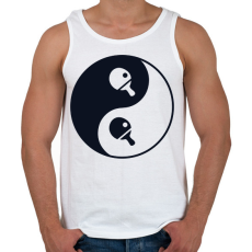 PRINTFASHION Jin Jang - Pingpong - Férfi atléta - Fehér