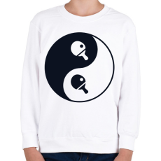 PRINTFASHION Jin Jang - Pingpong - Gyerek pulóver - Fehér