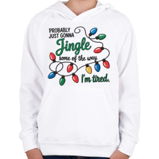 PRINTFASHION Jingle - Gyerek kapucnis pulóver - Fehér