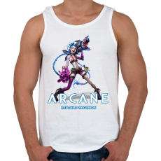 PRINTFASHION Jinx - Arcane - Férfi atléta - Fehér