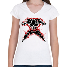 PRINTFASHION JIREN2 - Női V-nyakú póló - Fehér női póló