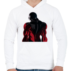 PRINTFASHION Jiren - Férfi kapucnis pulóver - Fehér