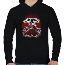 PRINTFASHION jiren - Férfi kapucnis pulóver - Fekete férfi pulóver, kardigán