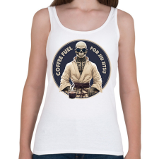 PRINTFASHION Jiu jitsu előtt kávé - Női atléta - Fehér női trikó