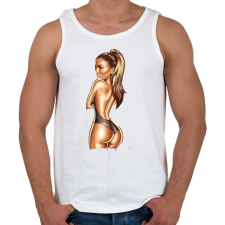 PRINTFASHION Jlo - Férfi atléta - Fehér atléta, trikó