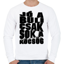 PRINTFASHION Jó a buli csak sok a köcsög! - Férfi pulóver - Fehér férfi pulóver, kardigán