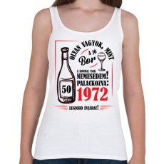 PRINTFASHION Jó bor palackozva - Évszámmal (fekete) - Női atléta - Fehér