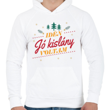 PRINTFASHION Jó kislány - Férfi kapucnis pulóver - Fehér férfi pulóver, kardigán