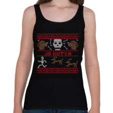 PRINTFASHION JÓ KUTYA HALLOWEEN - Női atléta - Fekete női trikó