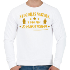 PRINTFASHION Jó munkát holnap! - Férfi pulóver - Fehér férfi pulóver, kardigán