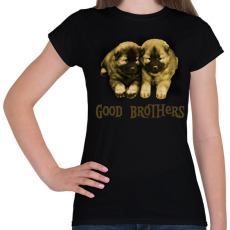 PRINTFASHION Jó testvérek - Női póló - Fekete