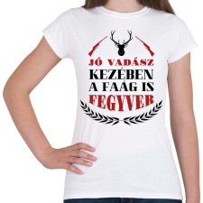 PRINTFASHION Jó vadász kezében - Női póló - Fehér női póló