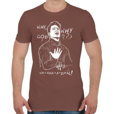 PRINTFASHION Joey - Férfi póló - Mogyoróbarna férfi póló