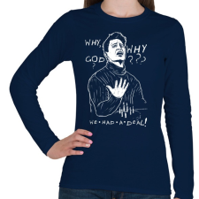 PRINTFASHION Joey - Női hosszú ujjú póló - Sötétkék női póló