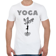 PRINTFASHION Jóga - Férfi póló - Fehér férfi póló