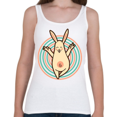 PRINTFASHION Jóga nyuszi - Női atléta - Fehér