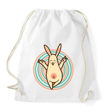 PRINTFASHION Jóga nyuszi - Sportzsák, Tornazsák - Fehér tornazsák