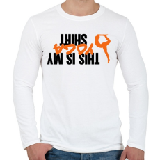 PRINTFASHION Jóga póló - Férfi hosszú ujjú póló - Fehér