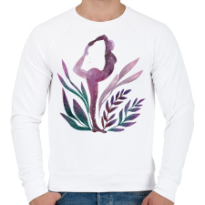 PRINTFASHION Jógás póz - Férfi pulóver - Fehér férfi pulóver, kardigán