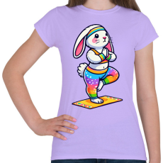 PRINTFASHION Jógázó nyuszi - Női póló - Viola