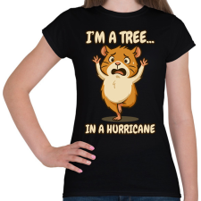 PRINTFASHION Jógázó tengerimalac - Női póló - Fekete női póló