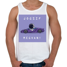 PRINTFASHION Jogsi? Megvan! - Férfi atléta - Fehér