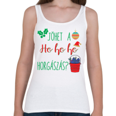 PRINTFASHION Jöhet a ho ho horgászás - Női atléta - Fehér