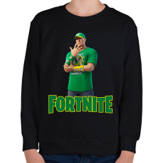 PRINTFASHION John Cena Fortnite skin - Gyerek pulóver - Fekete