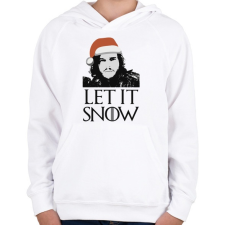 PRINTFASHION John Snow - Let it snow - Gyerek kapucnis pulóver - Fehér gyerek pulóver, kardigán
