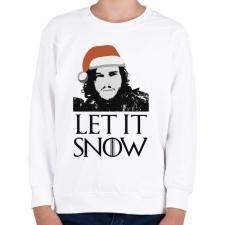PRINTFASHION John Snow - Let it snow - Gyerek pulóver - Fehér gyerek pulóver, kardigán