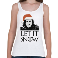 PRINTFASHION John Snow - Let it snow - Női atléta - Fehér női trikó