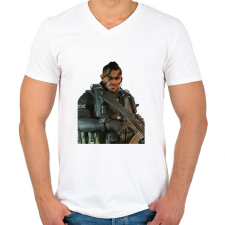 PRINTFASHION John "Soap" Mactavish  - Férfi V-nyakú póló - Fehér férfi póló