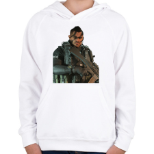 PRINTFASHION John "Soap" Mactavish - Gyerek kapucnis pulóver - Fehér gyerek pulóver, kardigán