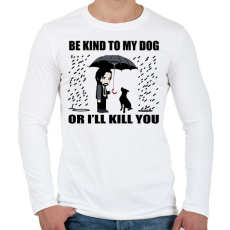 PRINTFASHION John Wick dog - Férfi hosszú ujjú póló - Fehér