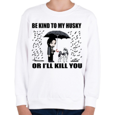 PRINTFASHION John Wick Husky - Gyerek pulóver - Fehér gyerek pulóver, kardigán