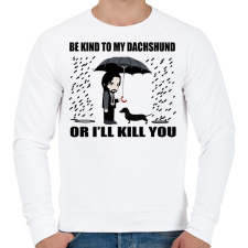 PRINTFASHION John Wick tacskó - Férfi pulóver - Fehér férfi pulóver, kardigán