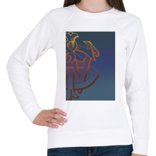 PRINTFASHION johnnie walker - Női pulóver - Fehér női pulóver, kardigán