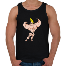 PRINTFASHION Johnny Bravo - Férfi atléta - Fekete atléta, trikó