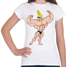 PRINTFASHION Johnny Bravo - Női póló - Fehér