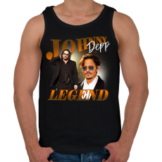 PRINTFASHION Johnny Depp - Legend - Férfi atléta - Fekete