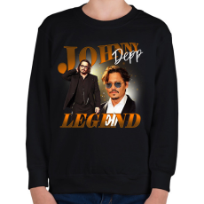 PRINTFASHION Johnny Depp - Legend - Gyerek pulóver - Fekete