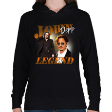 PRINTFASHION Johnny Depp - Legend - Női kapucnis pulóver - Fekete
