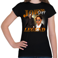PRINTFASHION Johnny Depp - Legend - Női póló - Fekete női póló