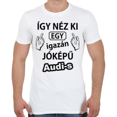 PRINTFASHION Jóképű audis - Férfi póló - Fehér