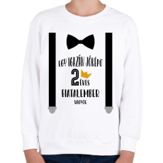 PRINTFASHION Jóképű fiatalember - Számmal - Gyerek pulóver - Fehér